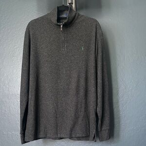 Polo by Ralph Lauren charcoal quarter zip Sweatshirt pullover